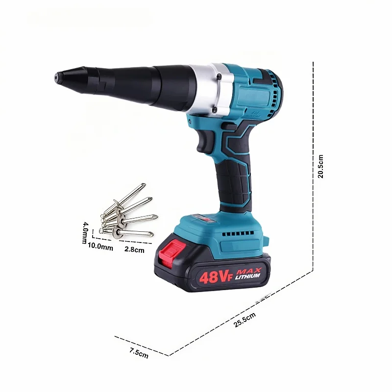 Brushless Electric Rivet Gun LED Cordless Multifunctional Rivet Nut Gun Automati