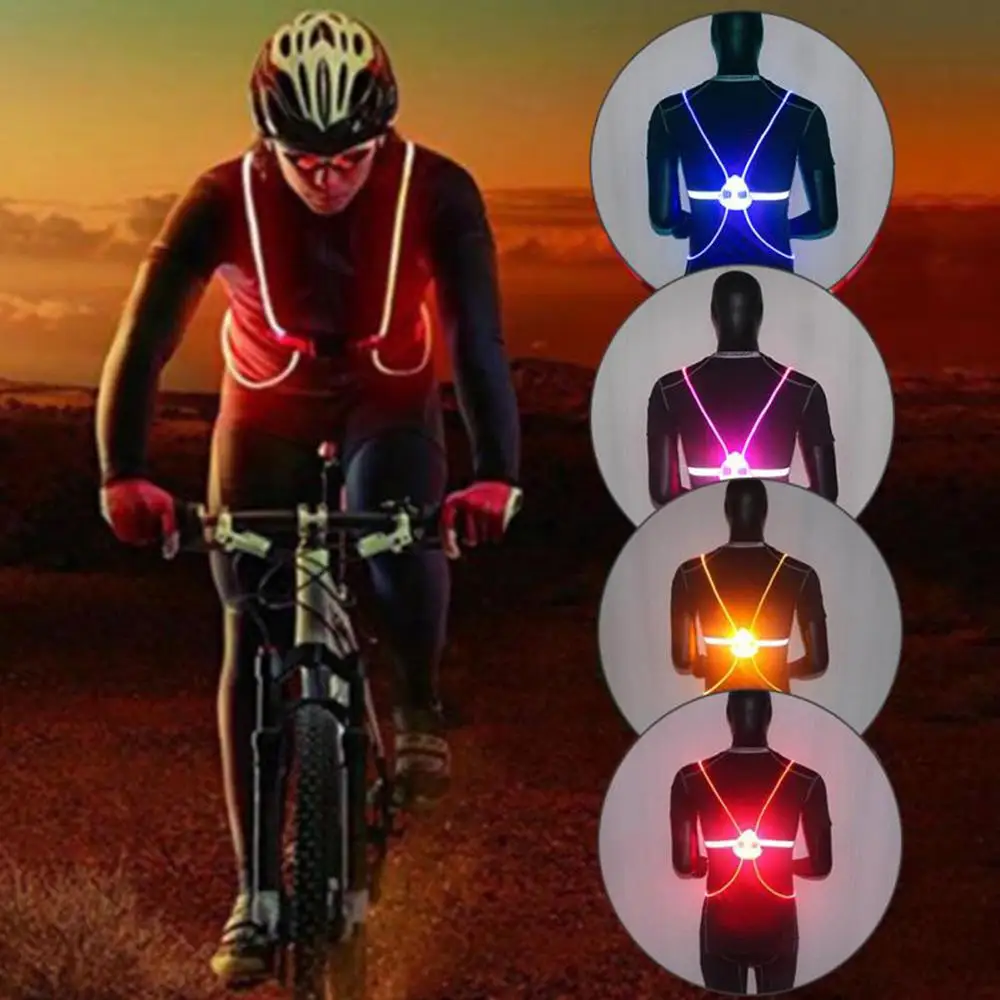Reflective LED Flash Driving Vest High Visibility Night Running Cycling Riding Outdoor Activities Safety Reflective Vest AliExpress 18
