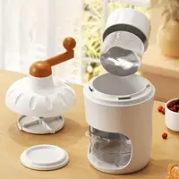 Ice Crusher Machine Manual Rotary Crushed Ice Maker for Party, Bars, Restaurants Lightweight Built in Spring Press Portable 1