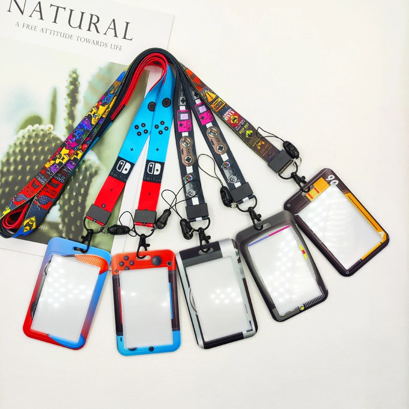 TV Camara Pattern Lanyard Card Holder Neck Strap Key ID Card Straps Badge Holder DIY Hanging Rope Accessories