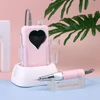 Portable Desktop Cordless Nail Drill Machine 35000RPM Rechargable Wireless Manicure Electric Nail File Drill Nail Filing Heart 1