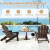 Kids Adirondack Chair Set of 2, All-Weather Patio Chair with Armrests, Fire Pit Chair for Kids Ages 3-8, Outdoor Kids Patio 6