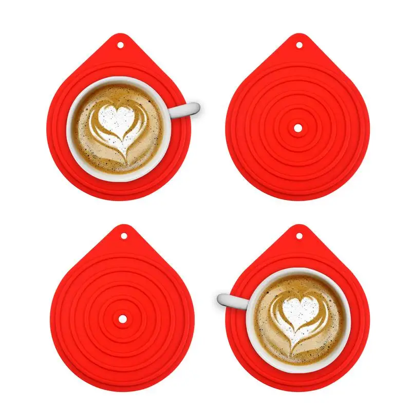 

Silicone Pot Holders Set Of 4 Multifunctional Mat For Hot Pots Kitchen Utensils Odorless Cookware Mats For Freezer Microwave