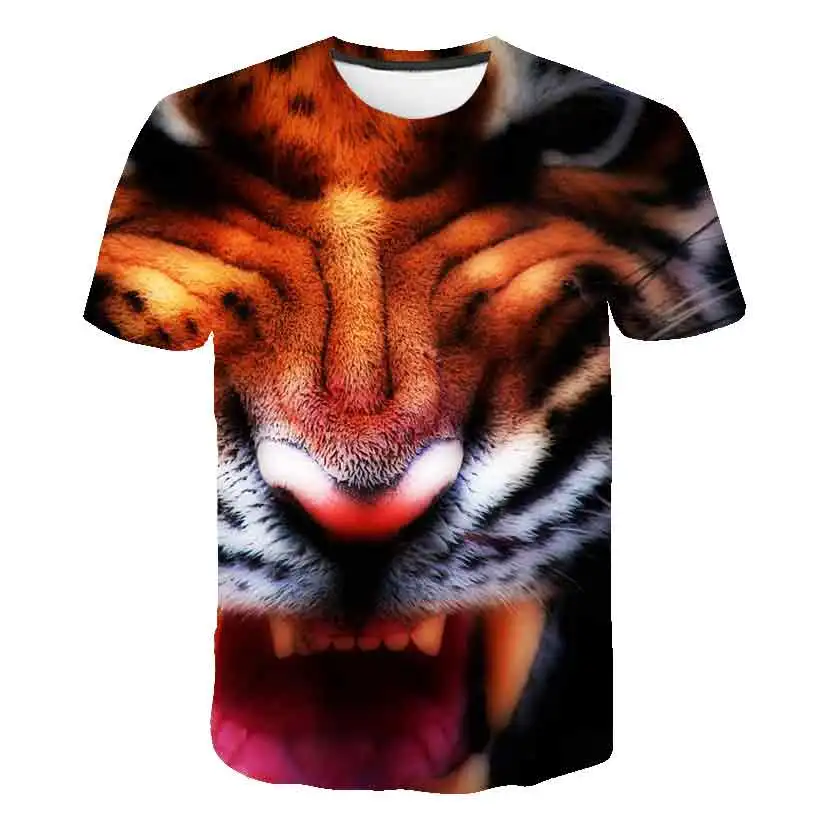 Tiger 3D T Shirt boys girls Children Summer Fashion Short Sleeve Printed Animal T-Shirt Cool Tops Tees Boy Girl Kids Clothing kid t shirt designs