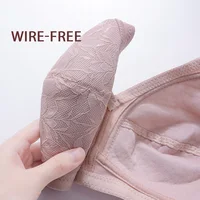 Women's brassiere Lace Fashion Wire Free Large Bust BraComfortable Underwear Bras Bralettes Feminine Big Size - Image 5