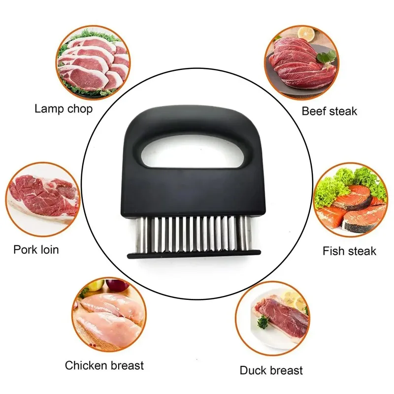 Meat Tenderizer Meat Hammer 48 Steel Needles Meat Tenderizer Steak Softener Pounder Kitchen Cooking Tools Hammer Gadgets L8O3