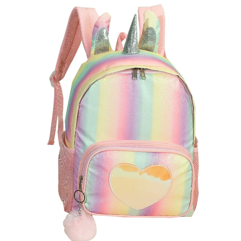 New Pattern Cartoon Unicorn School Bags Backpack Suit for Student Girl High-capacity Cartoon Princess Backpack Children Bag