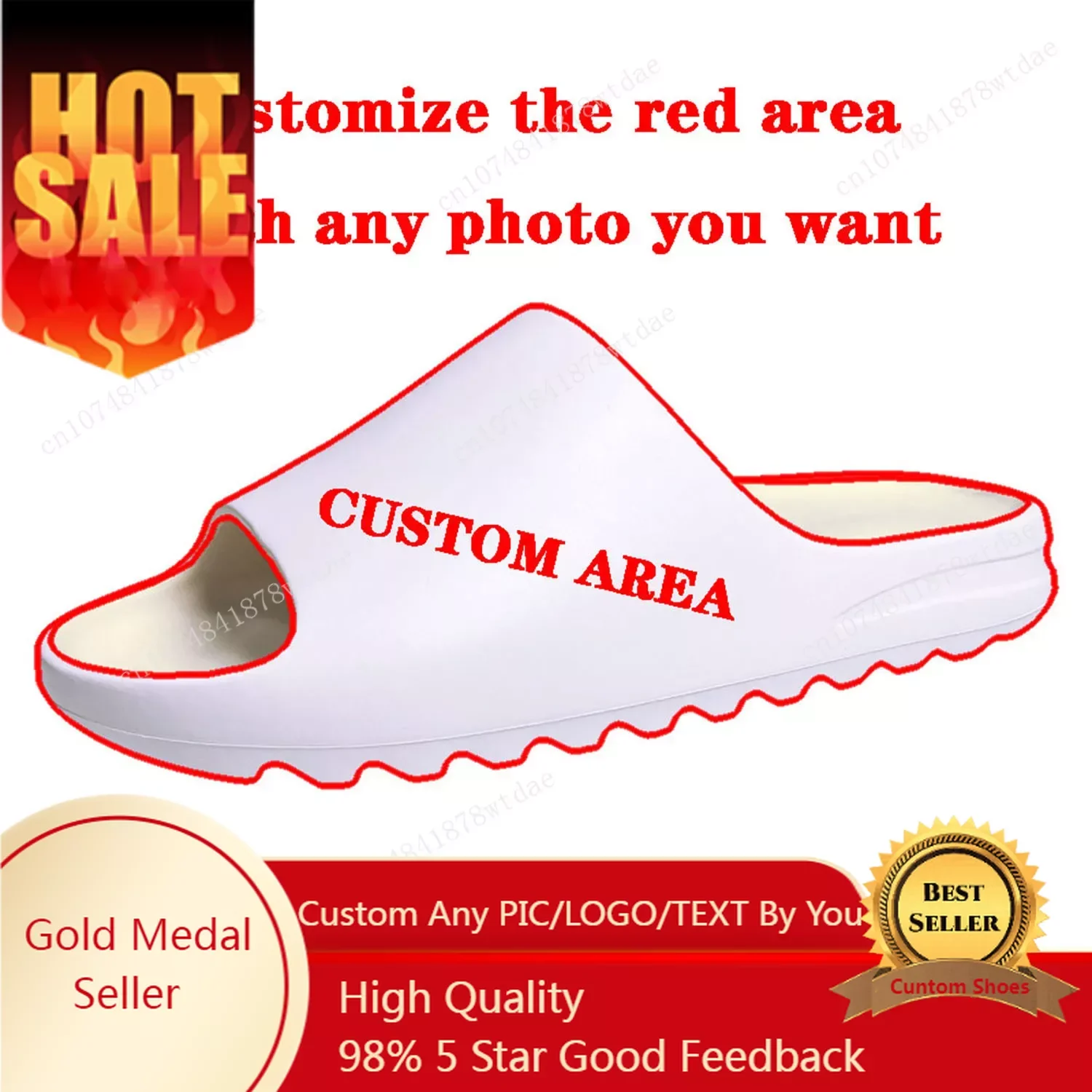 

Custom Soft Sole Sllipers Home Clogs Bespoke Sandals Step On Water Shoes Mens Womens Teenager Bathroom Beach Step in Slliper