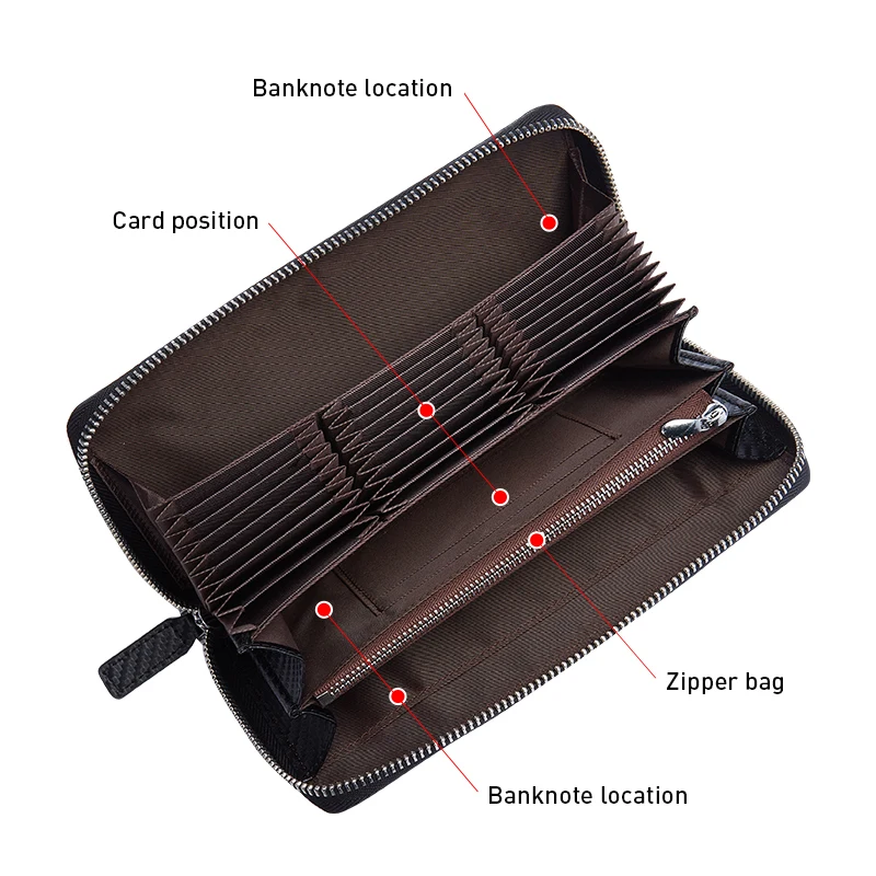 بيسون دينيم محفظة رجالية طويلة مصممة حديثًا، عالية...