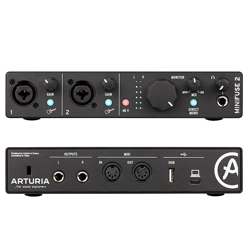 ARTURIA MiniFuse 2 USB-C audio interface 2 in / 2 out audio 48V 