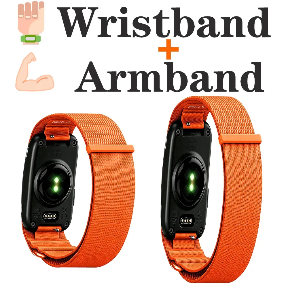 Nylon Woven Adjustable Fitness Tracker Bicep Strap - Breathable Arm Wristband Replacement