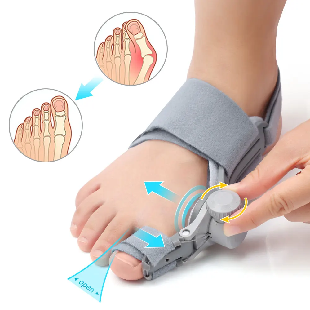 Toe Splint Bunion Corrector Adjustable Big Toe Valgus Correct Tool for Left Right Feet Straightener Orthopedic Foot Thumb