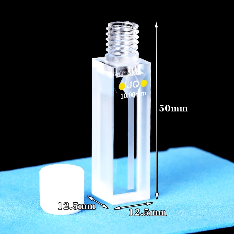 나사 캡이 있는 석영 큐벳 셀 (10mm), 양방향 조명, 700ul, 슬릿 2mm
