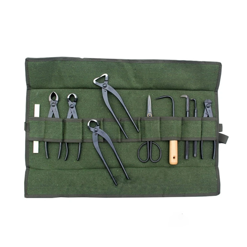 

Upgraded Roll Storage Bag Portable Multifunctional Tool Package Rolling Bag 10 Roll Up Tool Wrench