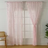 Lace Sheer Curtains with Scallop Ruffle Edge for Living Room Farmhouse Rustic Vintage Floral Embroidered Voile Panels Rod Pocket 2