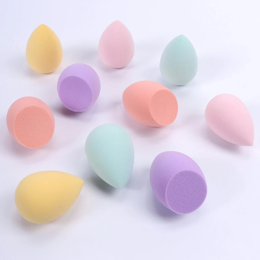 10Pcs Hydrophilic Sponge Set - Latex-Free Mini Blenders for Liquid/Powder Foundation | Travel Size All Skin Types with Case