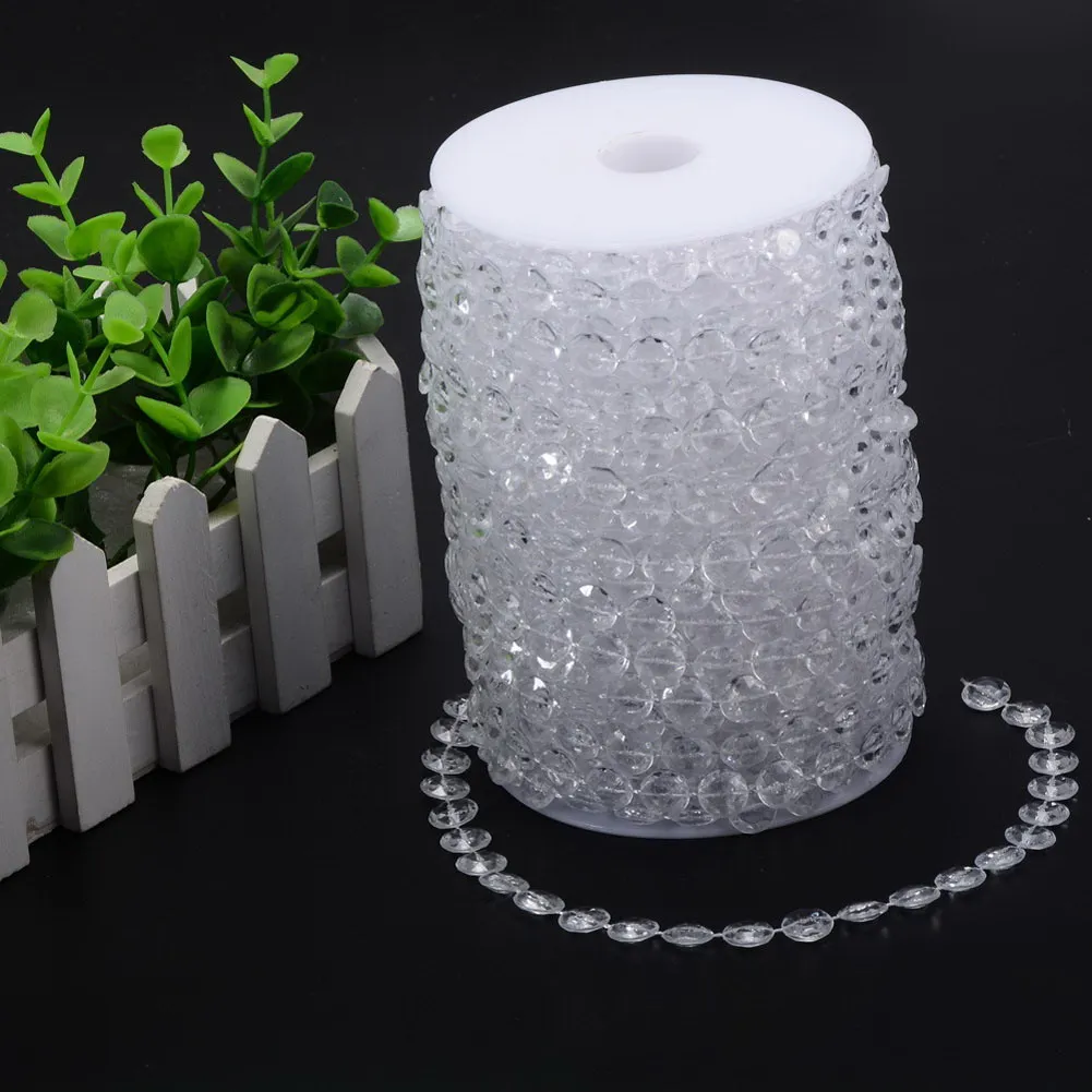 

10M Crystal Glass Bead Curtain Living Room Bedroom Window Door Hanging Decor Beads Thread Curtains Home Decoration Accessories