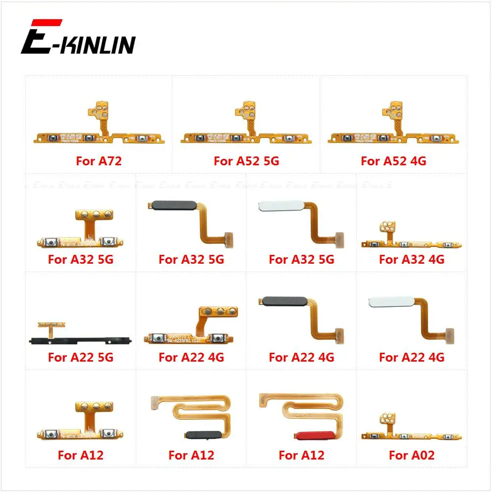 

Switch Power ON OFF Button Flex Cable For Samsung Galaxy A02 A12 A22 A32 A52 A72 4G 5G Mute Silence Volume Key Repair Part