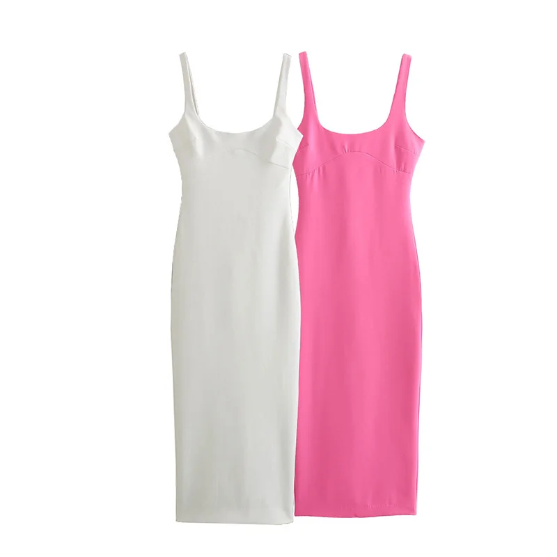 

Dress 2024 Summer New Slim Halter Strapless Backless Square Neck Top Women's Street Fashion Holiday Party Dresses