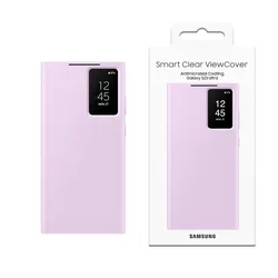 Premium S - View Leather Wallet Case - High - Quality Protective Cover - S23Ultra (Pink)