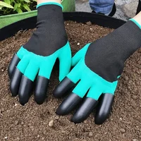 Gardening Gloves with Claws Breathable Waterproof Working Digging Planting Sting-Resistant Non-slip Protective Latex Gloves 2