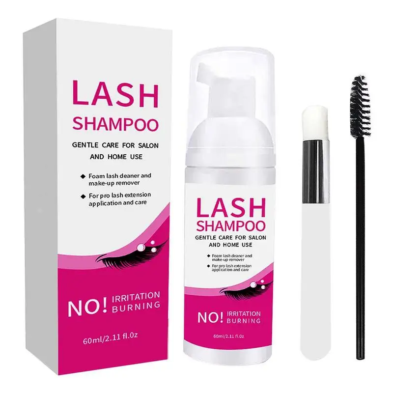 Lash Shampoo Eyelash Cleaner Kit For Salon Use Extension Lash Bath Clean Cosmetic Residues Keep