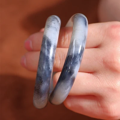 

zheru jewelry natural two-color hetian jade 4mm-64mm bracelet elegant princess jewelry best gift for mother to girlfriend