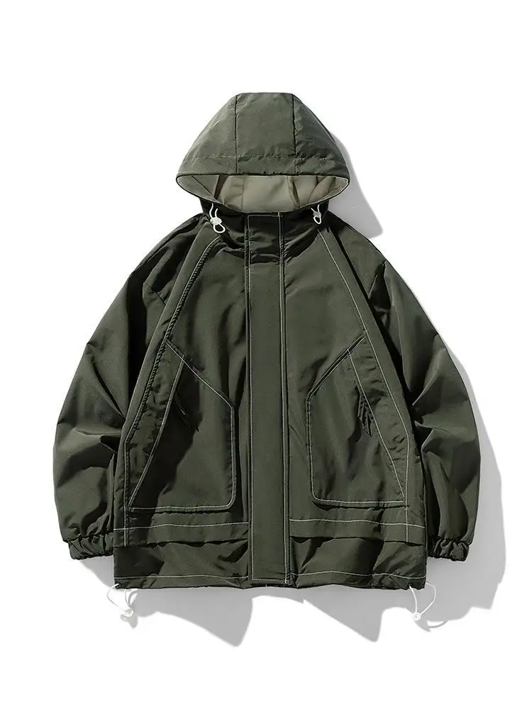 

Мужская водонепроницаемая ветрозащитная куртка, ветровка на весну и осень, уличные дорожные куртки с капюшоном, Мужская модная верхняя одежда, блузка