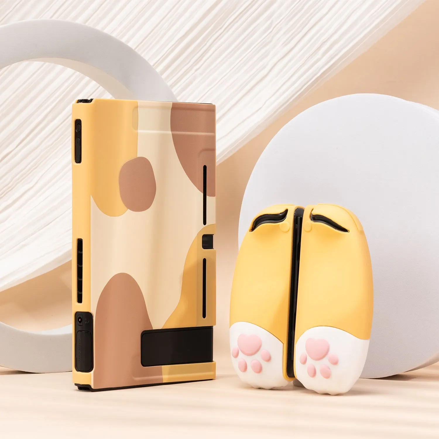 Geekshare-bonito Gato 3d Garra Silicone Nintendo Switch Shell Protetor Joycon Split Capa Macia Acessórios ns - Image 5