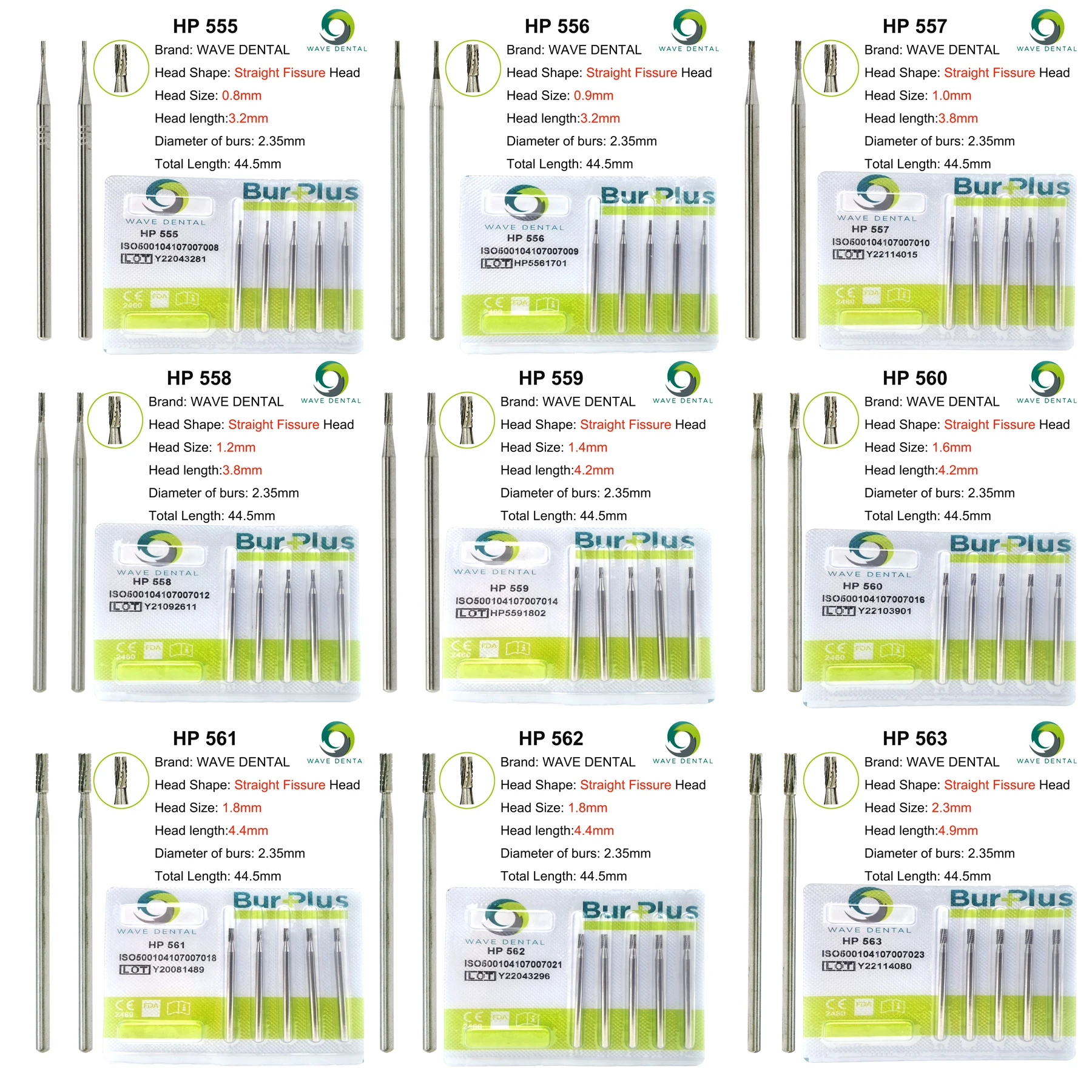 Рисунок 5 - Волнистые стоматологические буры из карбида вольфрама