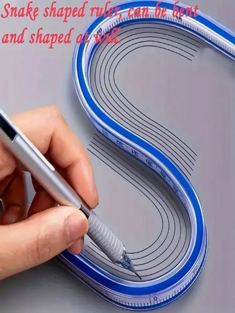 Flexible Curve and Drawing Rulers Set