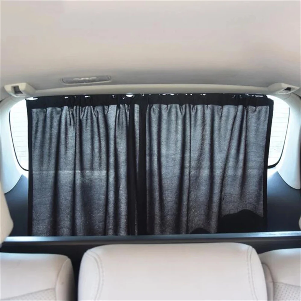 

1 Pair Shrinkable Car Rear Windshield Side Window Sun Visor Blackout Blinds Curtain Automotive Sun Shade Anti UV Curtains Car