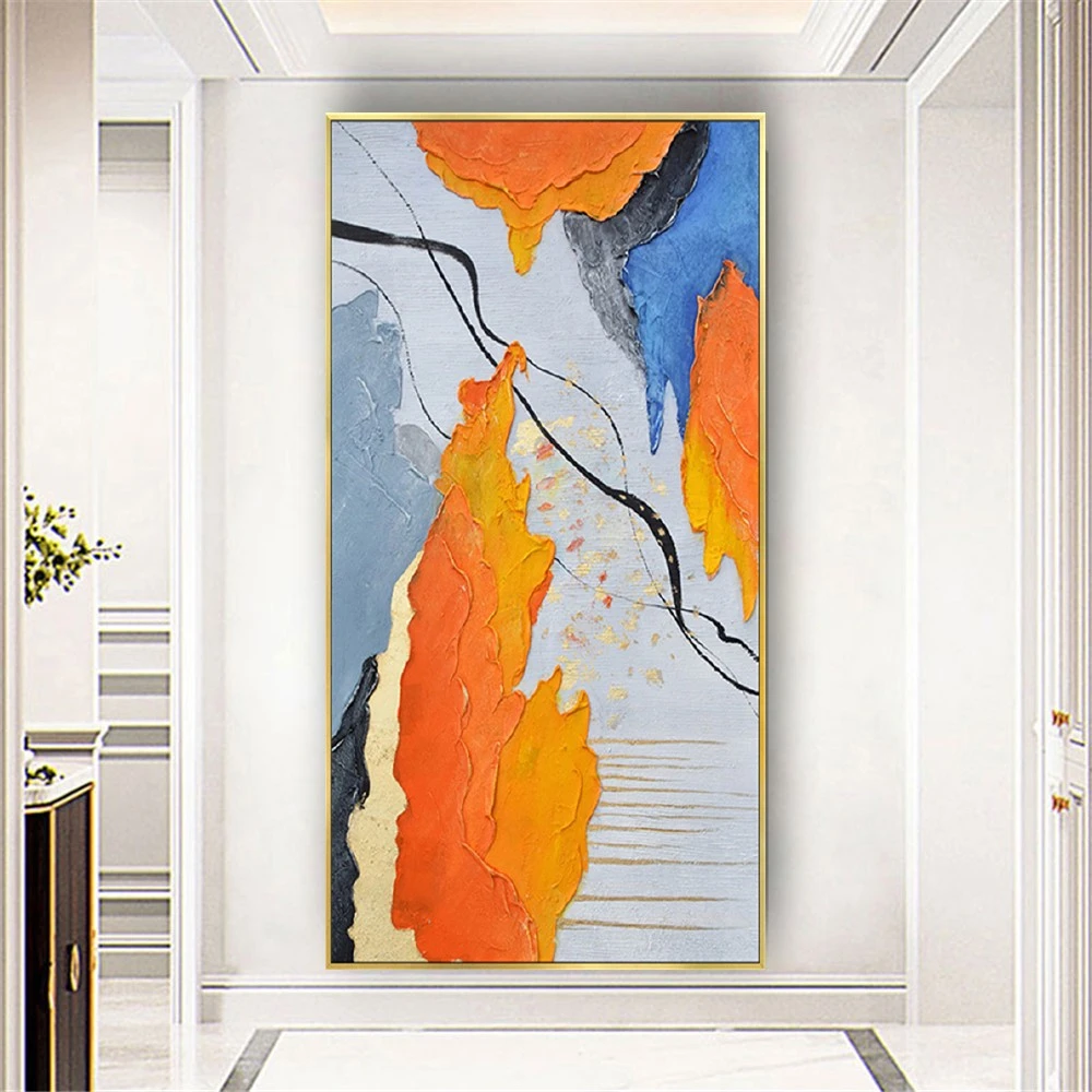 

Modern Home Wall Decor Art Picture Pop Vertical Panel Canvas Drawing Decorating Living Room Real Handmade Oil Painting Exhibits
