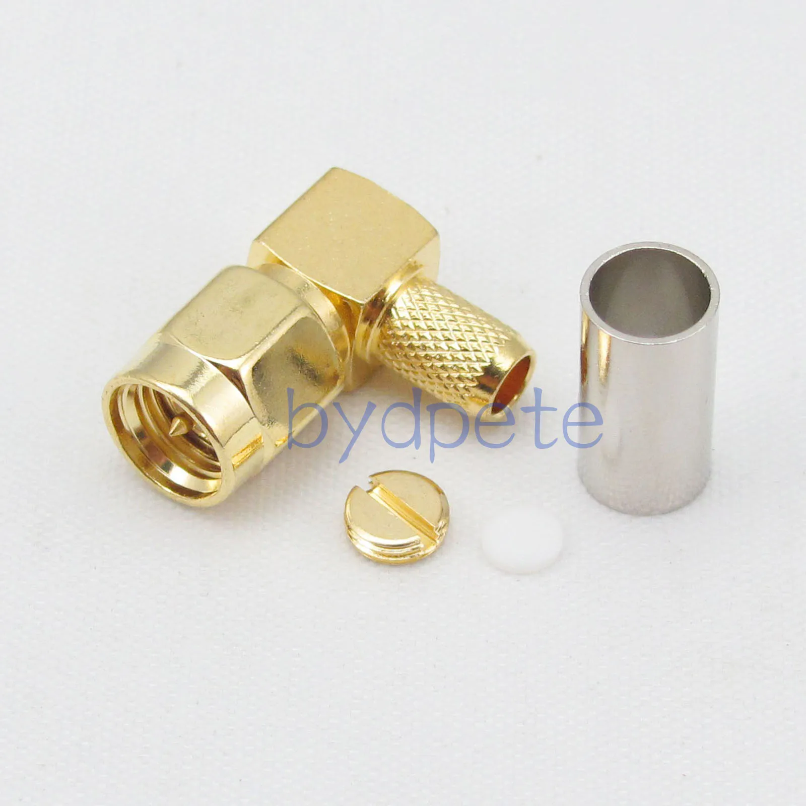 

SMA Male Plug Right Angle Pin RF Connector Crimp RG58 RG142 RG400 LMR195 cable