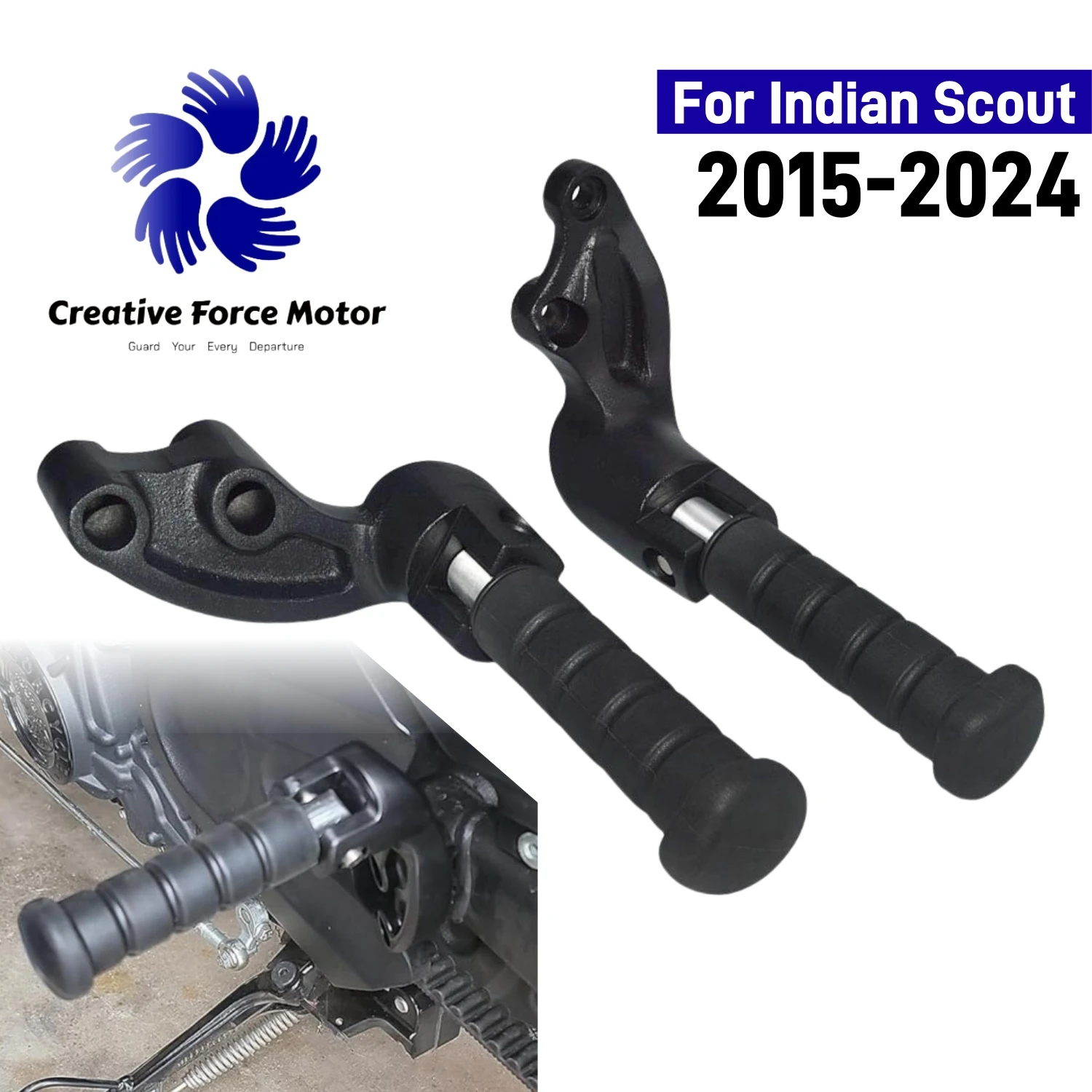 Motorcycle Foot Pegs Rear Passenger Footrest Mount bracket For Indian Scout 2015- Scout Bobber 18-24 Sixty 16-24 Rogue