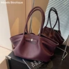 MOODS Lychee Pattern Underarm Shoulder Bags For Women Soft PU Leather Large Capacity Mini Tote Bag 2025 Luxury Designer Handbags