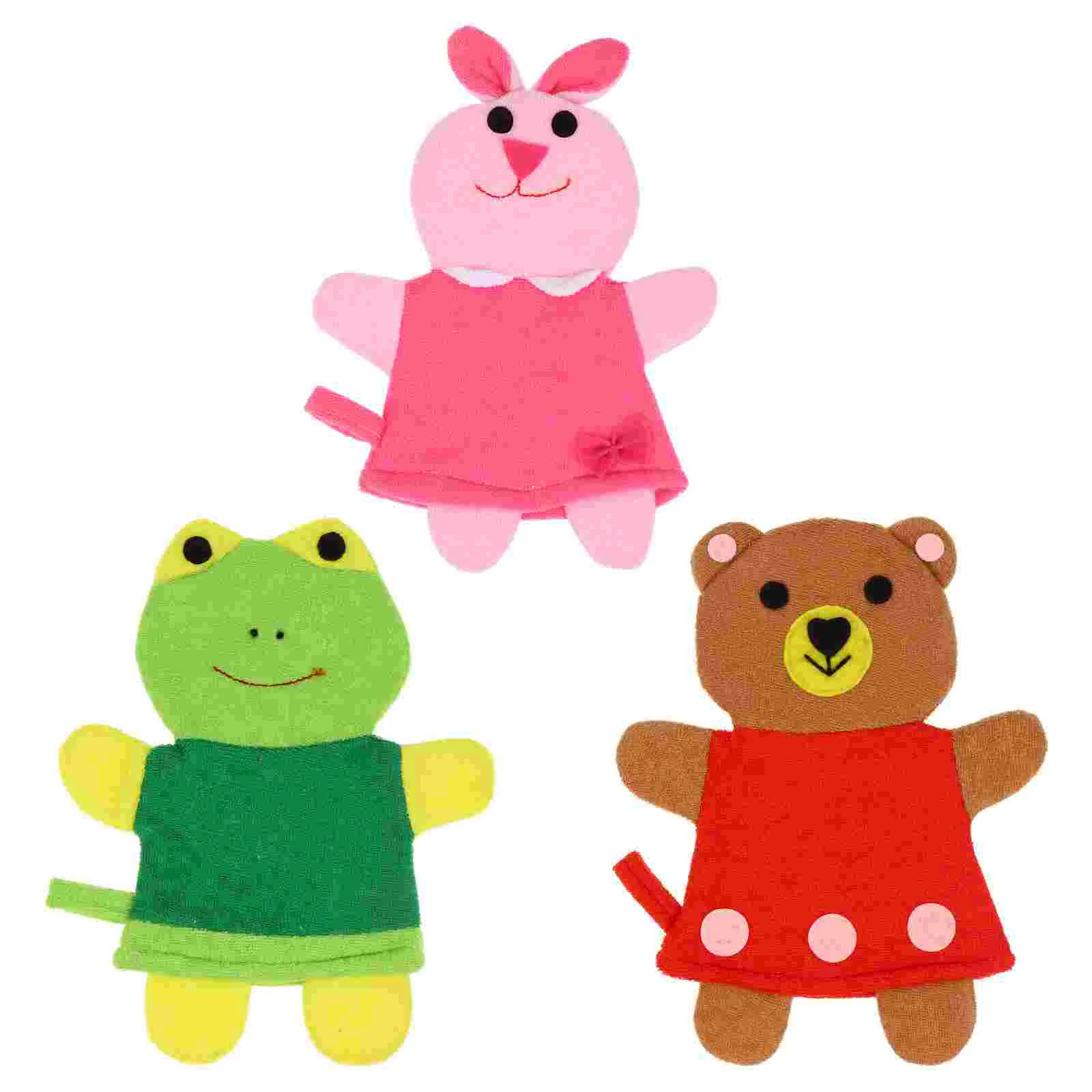 

Artibetter Bath Body Scrub Towels 3Pcs Bath Mitt Cute Animal Puppet Bath Gloves Loofah Soft Wash Sponge Bath Sponge Body