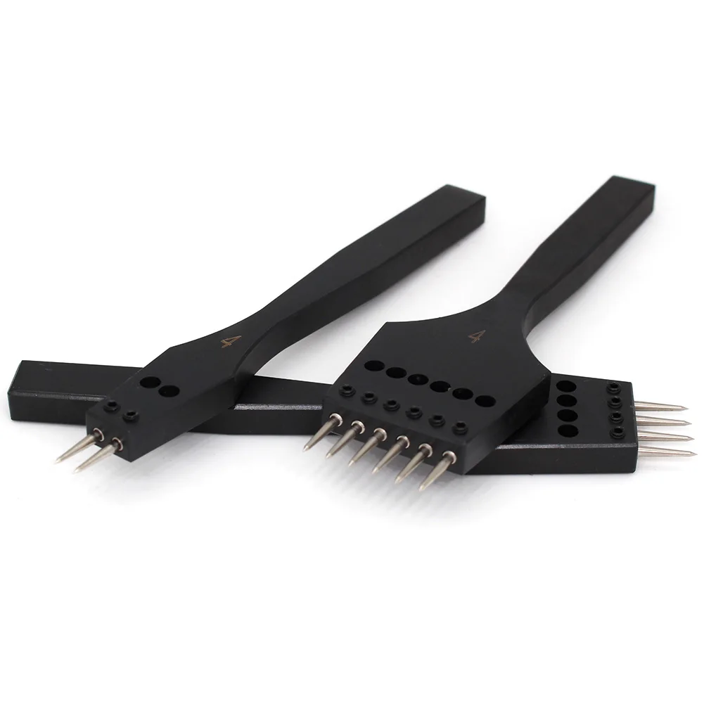 Leather Replaceable Head Hollow Punch Tools for Leather Craft Sewing Sharp Pricking Iron Chisel Round Pointed Holes