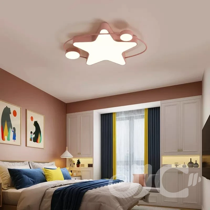 

JJC Creative Five Pointed Star Children'S Room Lamp Bedroom Lamp Modern Simple Nordic Boys And Girls' Creative Ceiling Lamp
