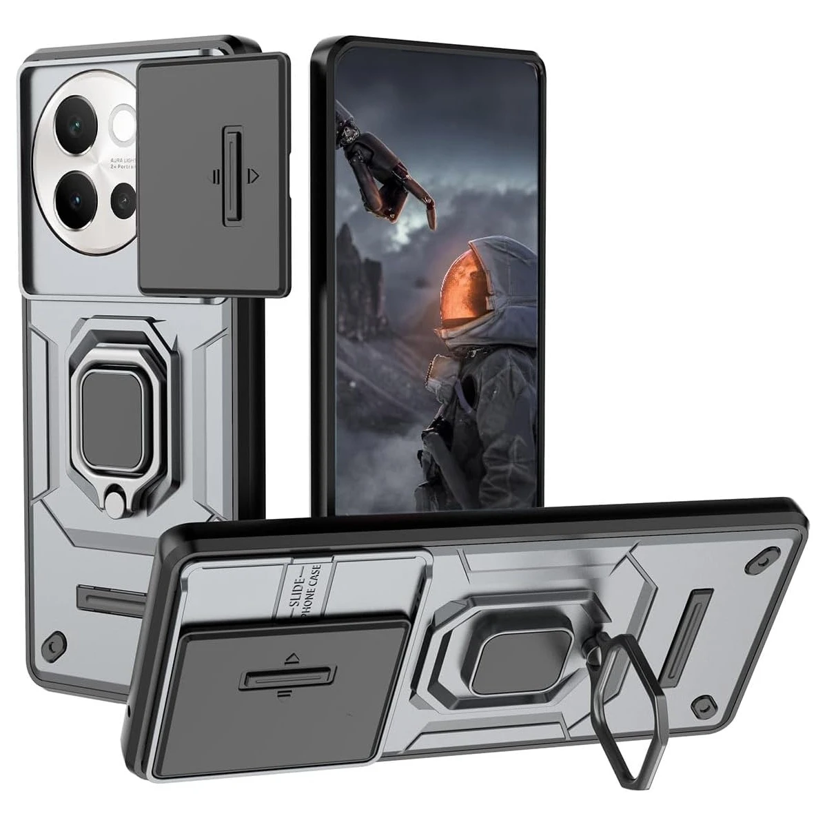 Armor Shockproof Case For VIVO V40 Lite 5G Protective Cover For VIVO V30e Ring Magnetic Holder Coque Fundas Capa_voghion.com