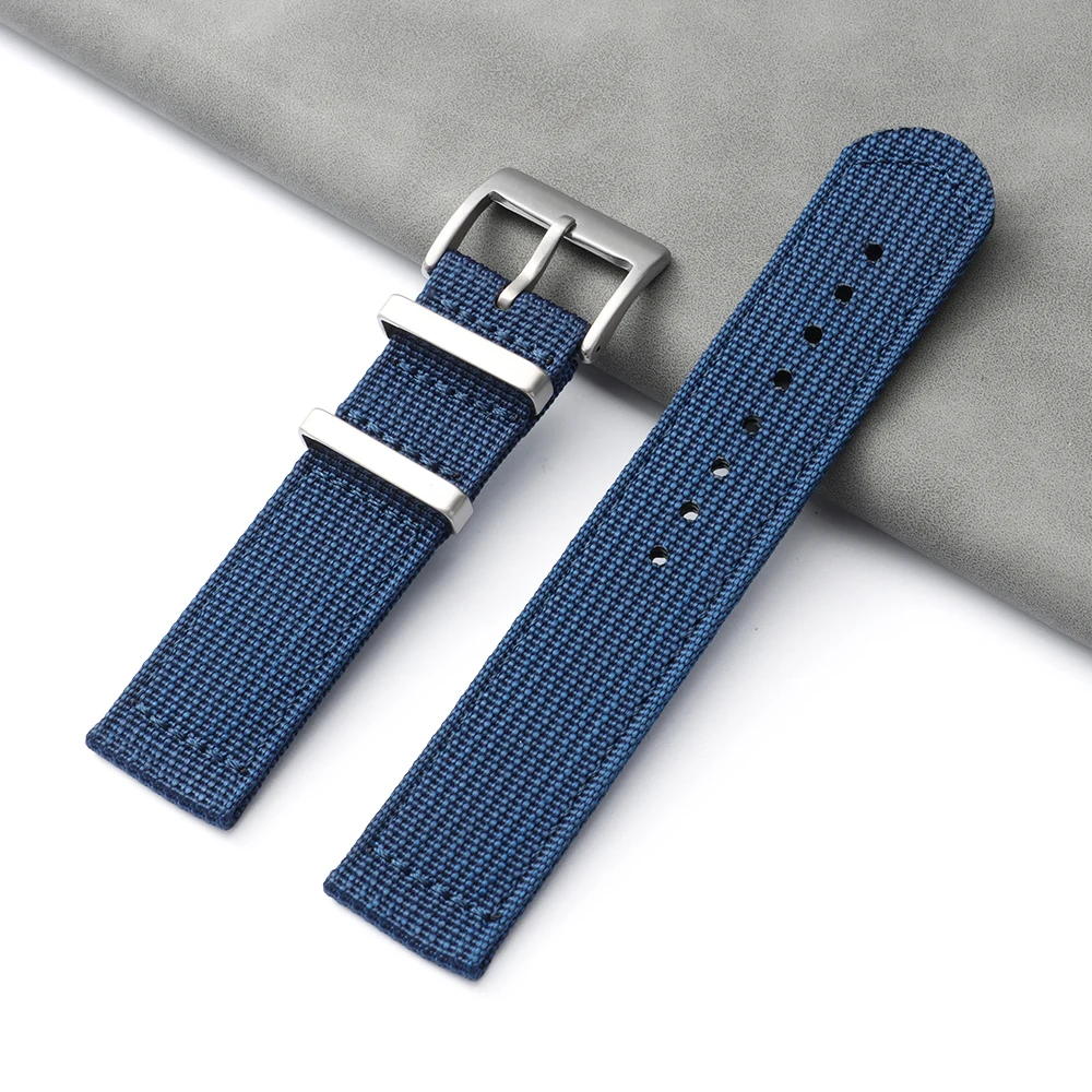 Versatile Nylon Canvas Woven Strap – Military Sport Watch Band