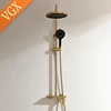 VGX Gold Shower System Bathroom Shower Faucet Set 3-way  Rainfall Shower Mixer Crane with Hand Shower Set Black Grey Chrome 4