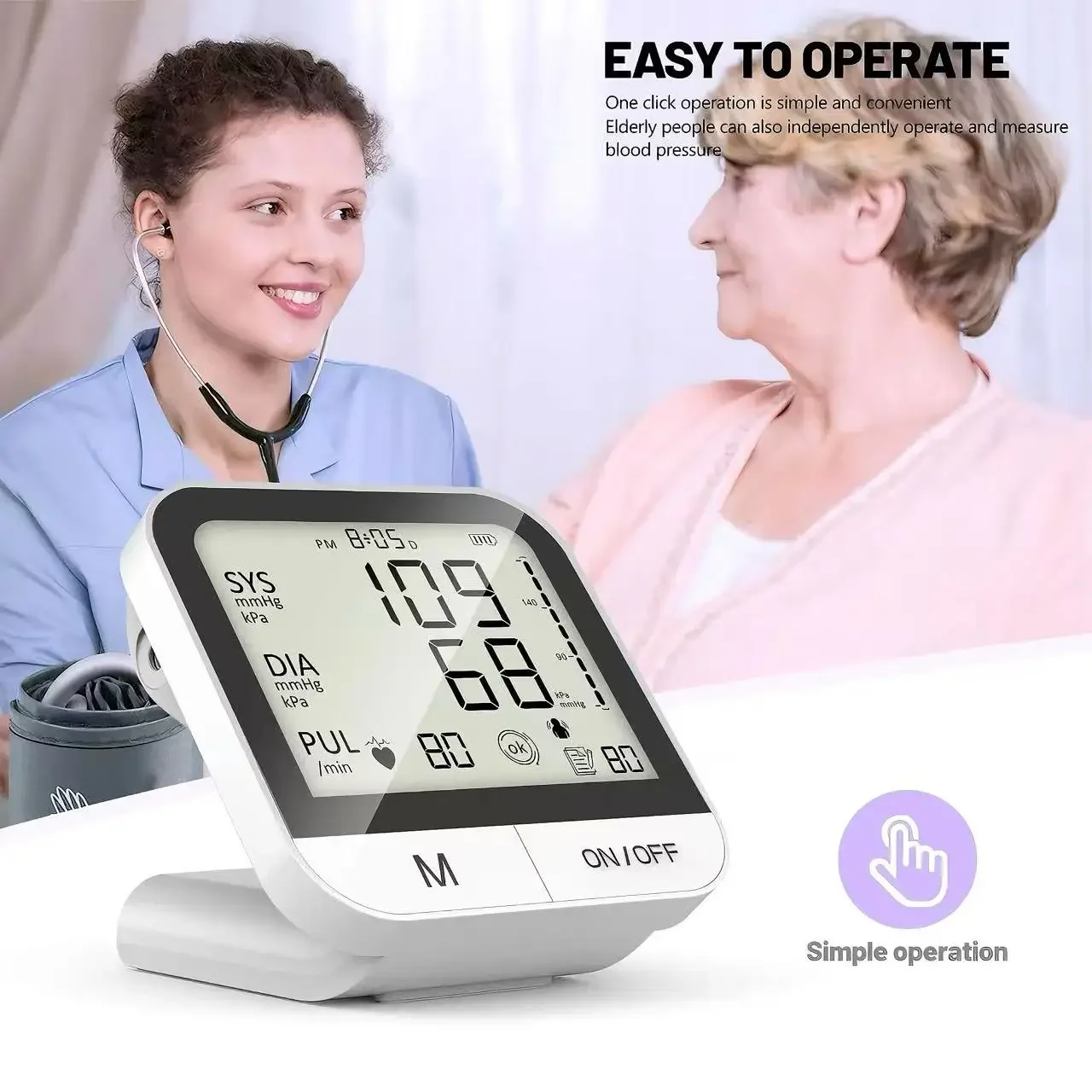 Electronic Blood Pressure Monitor High Precision Automatic for Home