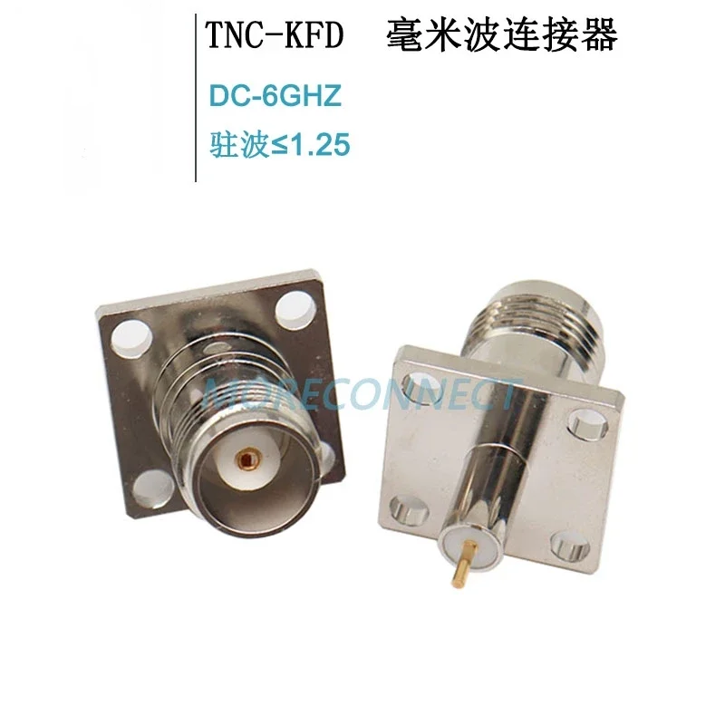 

5pcs RF connector TNC-KFD TNC female head four hole flange fixed microstrip welded female seat connector