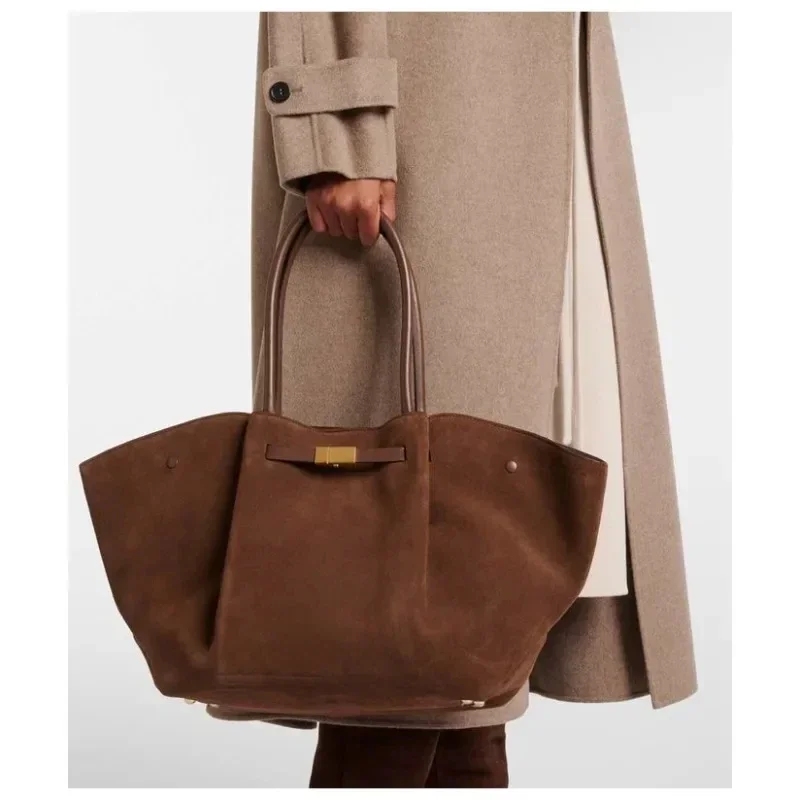 shoulder bag ladies handbag underarm bag Autumn and Winter Suede Frosted Tote Bag Commuting Retro One-shoulder Hand-held Armpit Bag for Women