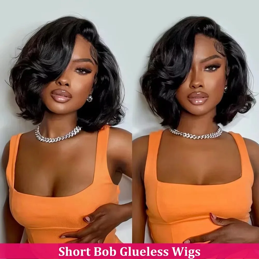 5X5 4X4 Glueless Body Wave Bob Wigs 13X4 13x6 HD Lace Frontal Wig Human Hair Natural Wave Wig Short Bob Wigs of Women 1