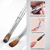 TIANMI 100% Pure Kolinsky Nail Brush Silver UV Gel Polish Nail Art Extension Builder Manicure Nail Pen Painting Drawing Brushes 3