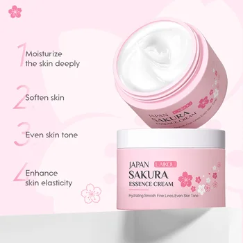 3 LAIKOU 25g Japan Sakura Essence Cream Cherry Blossom Facial Cream Moisturizing Brighten Nourish Brighten Skin Skin Care