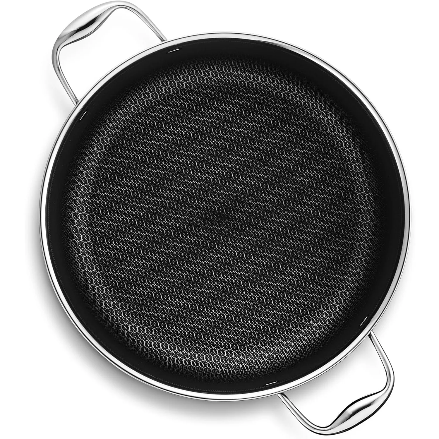 HexClad Hybrid Nonstick 10-Quart Stockpot with Tempered Glass Lid Dishwasher Safe Induction Ready Compatible with All Cooktops
