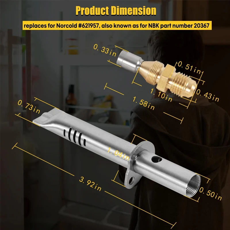 621957 Refrigerator Burner Orifice Assembly for Norcold N1095
